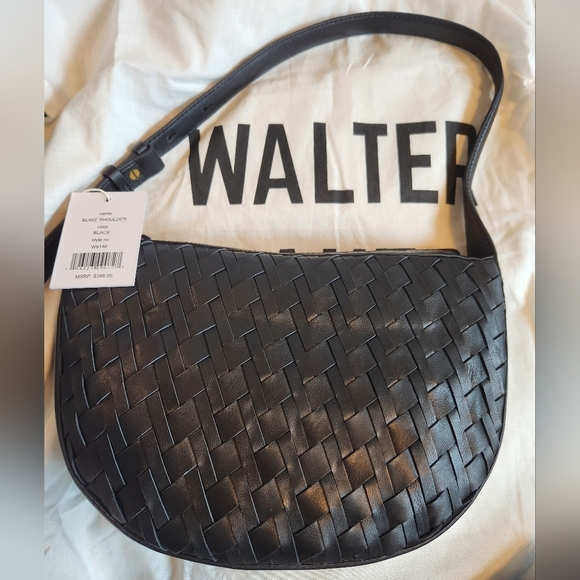 Walter Baker Blake Woven Geuine Leather Shoulder Bag Nwt - Picture 9 of 9